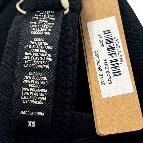 SKIMS Body Basics Triangle Bralette Onyx XS - Picture 7 of 9